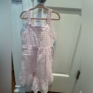 New- pink checkered girls cat and Jack dress size XS 4/5